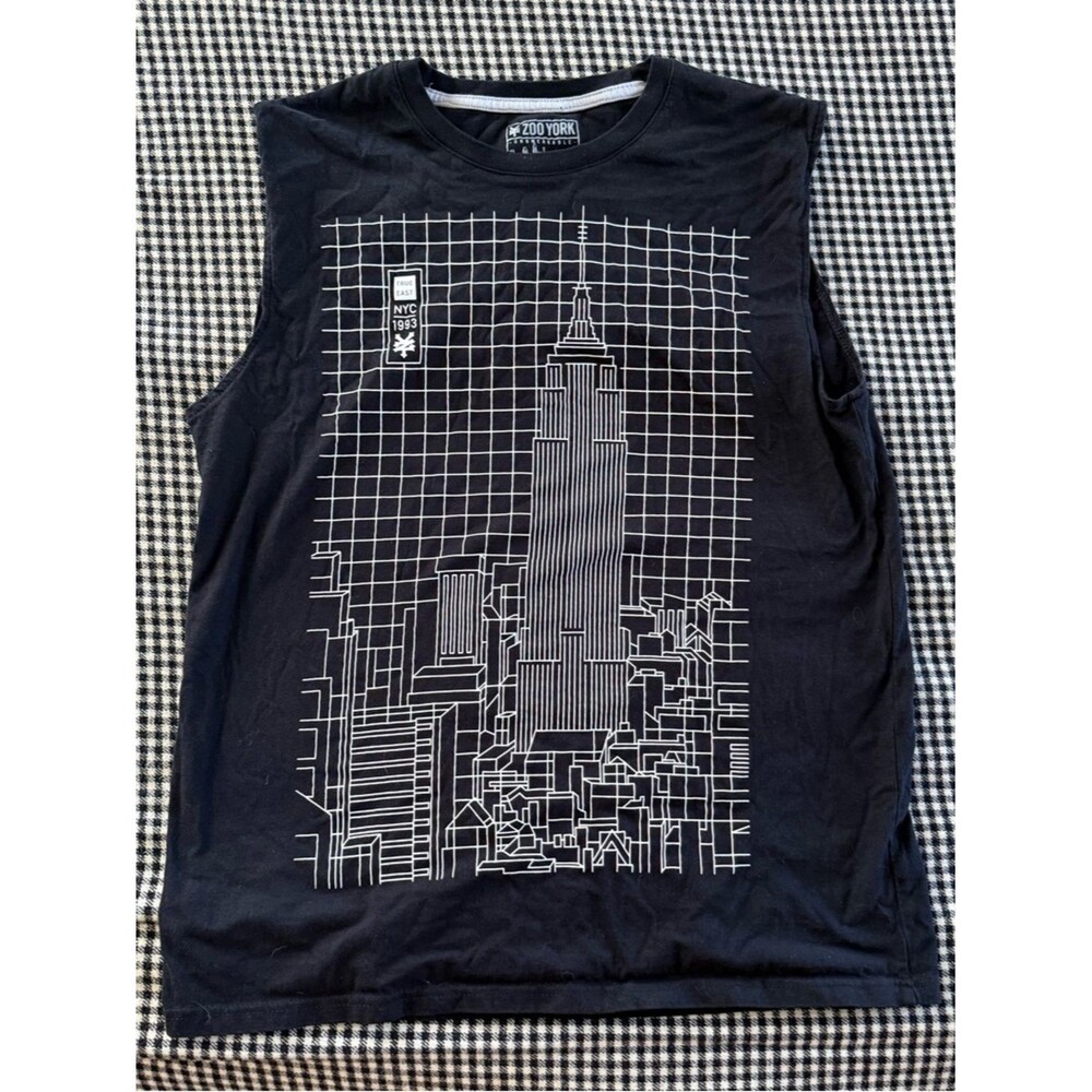 Zoo York Men’s Black Graphic Muscle Tee Men’s Medium Y2K